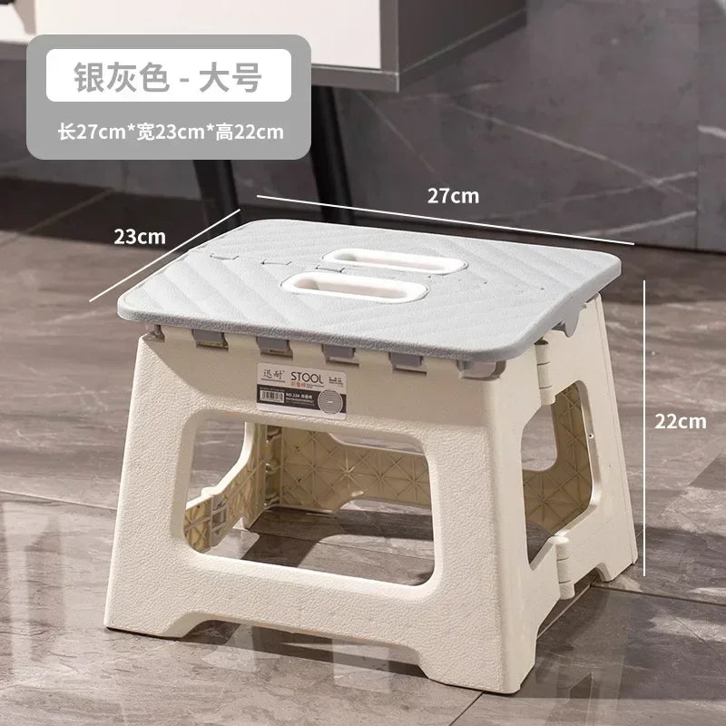 Popular Home Folding Stool Thickened Folding Stool Mini Portable Outdoor Picnic Camping Chair Portable Bench Train Mat Stool