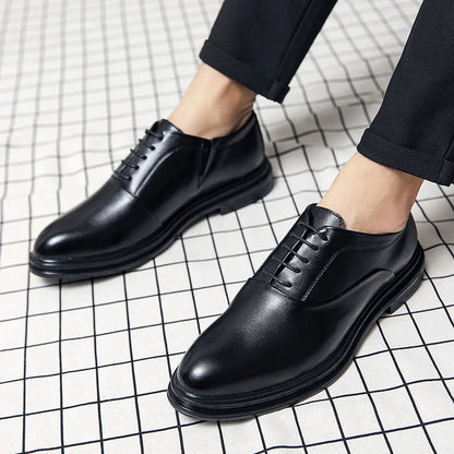 Men's Dress Shoes Classic Oxfords Leather Shoes For Men Social Brogues High Quality Casual Business Wedding Leather Shoes Man