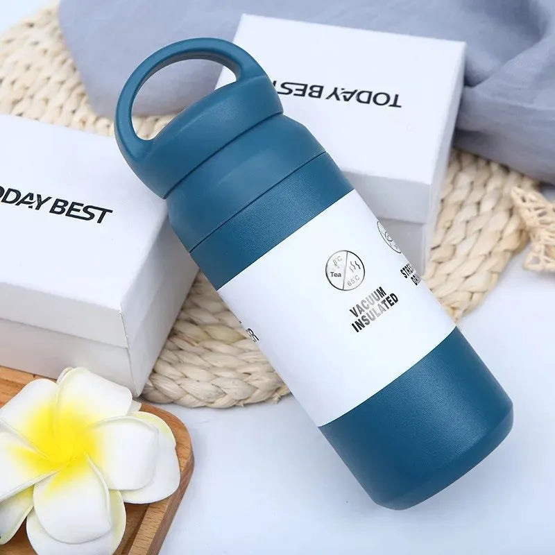 Portable Japanese Style 304 Stainless Steel Insulated Coffee Cup Spray Painted Element Cup Student Gift Car Use Thermos Mug