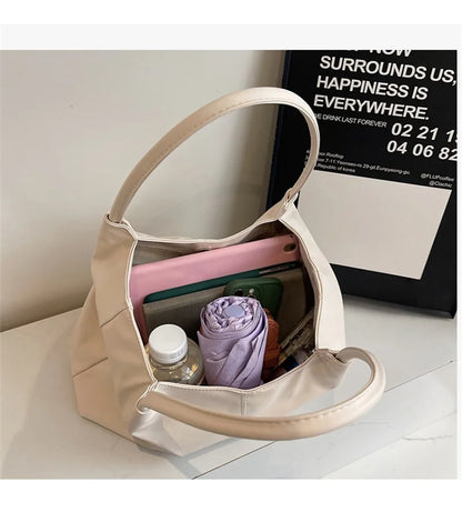 Fashion Women's Bag Large Capacity Tote Daily Commute Women's Shoulder Bag Black Soft PU Leather Handbag Shopping
