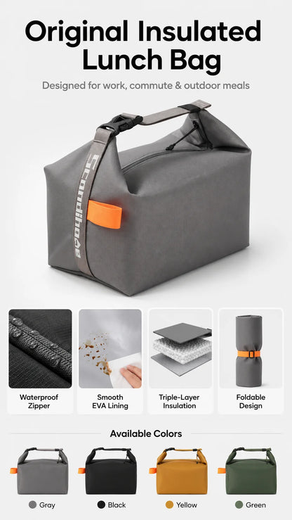 Insulated Lunch Bag Insulation Bento Pack Aluminum Foil Rice Bag Meal Pack Ice Pack Portable Dinner Picnic Food Storage Handbag