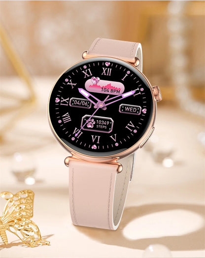 Smartwatch zdrowotny klasy pielęgniarskiej dla kobiet z ekranem AMOLED HD, wodoodpornością IP68, ciśnieniem krwi, połączeniami BT – modny zegarek dla kobiet