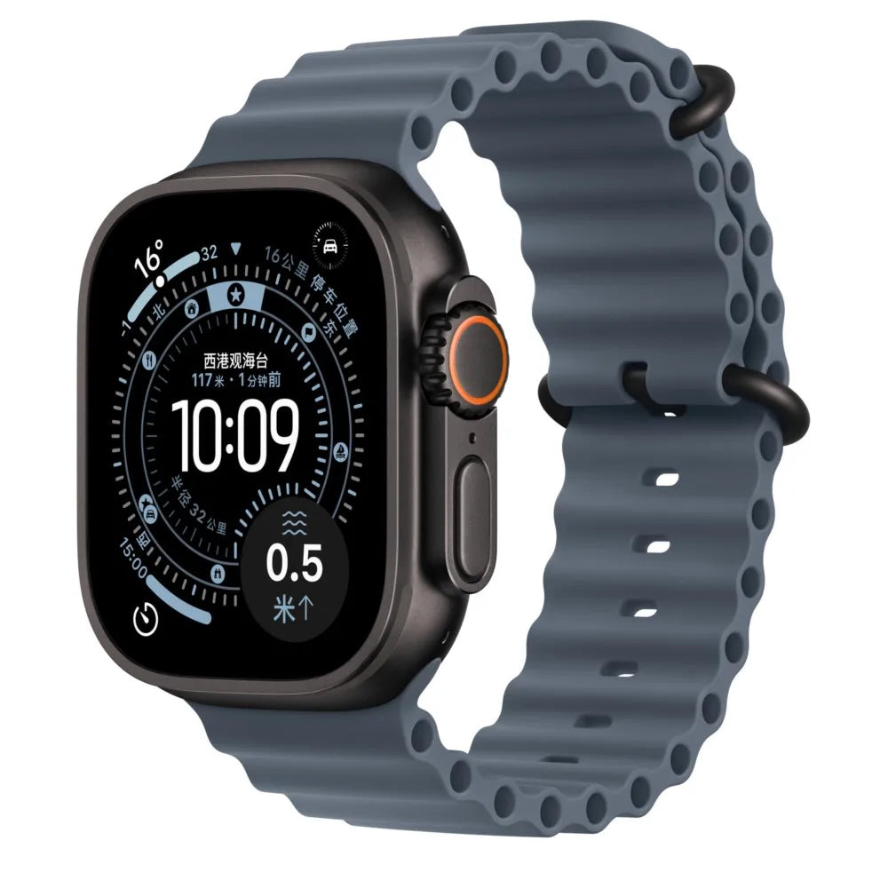 Ocean Strap for apple watch Band 44mm 40mm 45mm 41mm 49mm 46mm silicone correas bracelet iWatch series 7 5 6 3 se 8 Ultra 2 9 10