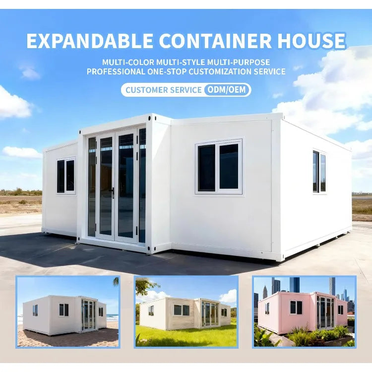 Hot Sale 20Ft Expandable Container House Portable Foldable Prefab Home with 1 2 3 Bedroom
