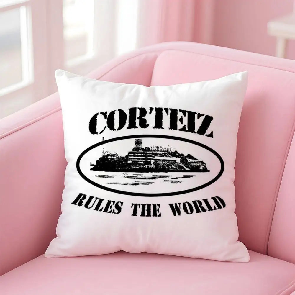Fashion Brand C-CorteizS Cushion Cover Soft Plush Throw Pillow Cushion Cover｜Double-Sided Pillow Case for Sofa Home Decor