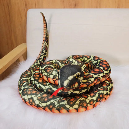 Stuffed Snake 300cm Real Life Snake Plush Toy Giant Boa Cobra Simulation Long Snake Plush Doll Creative Decor Birthday Gifts