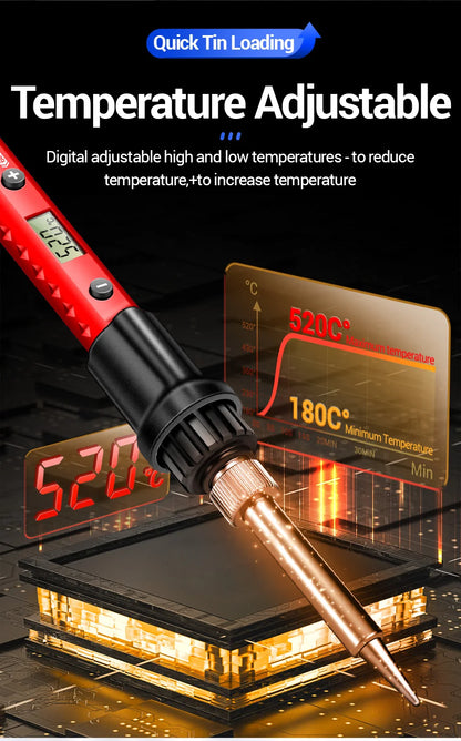 Digital Display Electric Soldering Iron ANENG SL105 Adjustable Temperature EU/220V US/110V Portable Kit Weld Solder Repair Tools