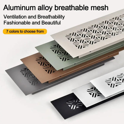 50/80cm Wide Rectangle Aluminum Alloy Air Vent Ventilator Grille Cover Doors Cabinet Wardrobe Breathable Mesh Air Vent