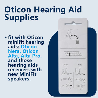 Open Vent  Hearing Aid Domes for Oticon Minifit, Ear Caps Replacements Parts Accessories Domes for Oticon Hearing Aid