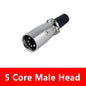 5/20Pcs Japan Style 3/4/5 Pin XLR Male XLR Female Converter  XLR Microphone Audio Cable Metal Cannon Plug Connector Amplifier