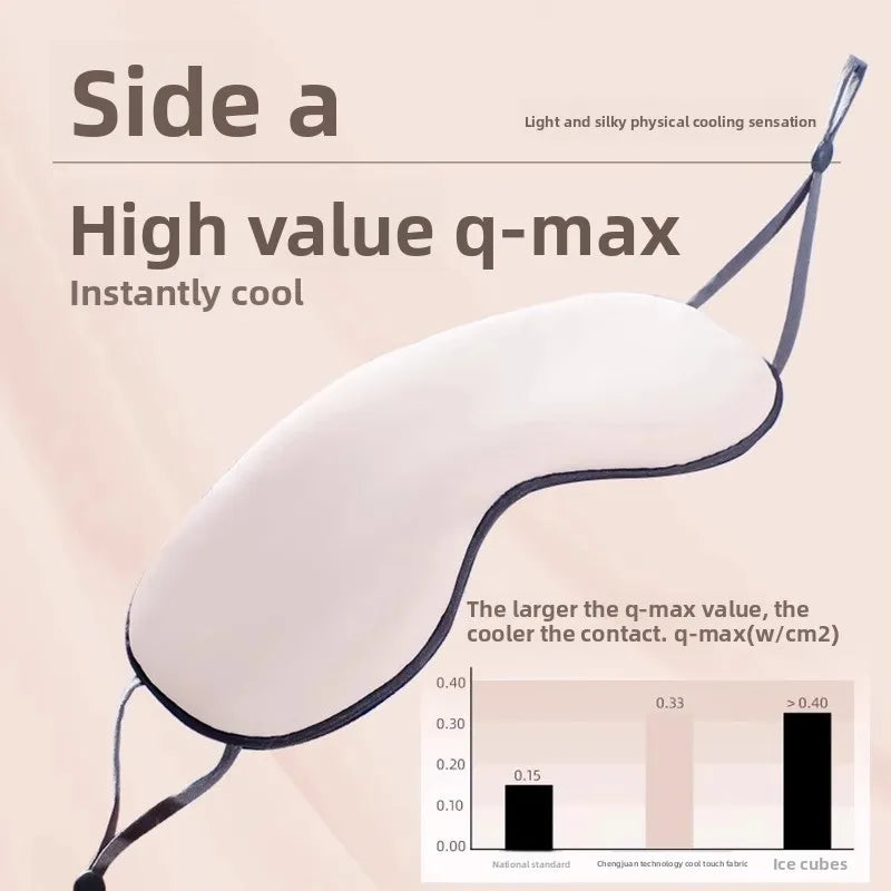 Double-sided Cool and Warm Dual-use Breathable Ice Silk Summer Eye Mask Blocks Light Without Pressing The Eyes Protects Sleep