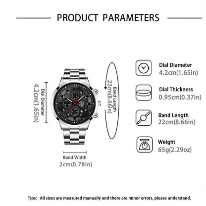 5p/set Business Casual Fashion Watch Set for Men, Travel Party Meeting Fashion Quartz Watch Set for Men, Halloween Gifts