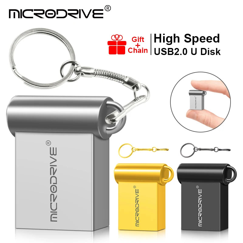 High Speed USB flash drive 4GB 8GB 32GB 64GB 128GB Pendrive Metal Pen key chain memory Sticks Mini USB Flash Drive Waterproof