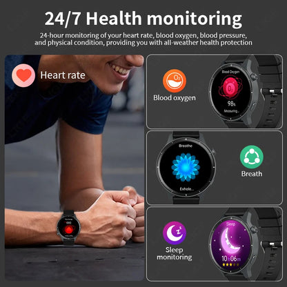 Inteligentny zegarek LIGE dla kobiet i mężczyzn, z połączeniami Bluetooth, sportowa bransoletka fitness, zdrowie kobiet, dynamiczna tarcza 3D, smartwatch damski, nowość 2026