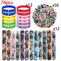Anime Demon Birthday Theme Gifts Bags Keychain tattoo sticker Demon Slayer Candy Bags Packaging Giveaway Party Favors Gifts Supp