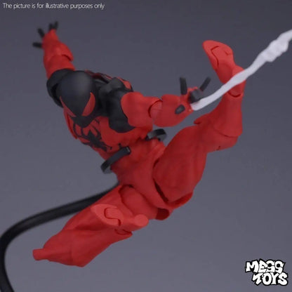 16cm MESS TOYS 1/12 Spider-Man Venom Symbiote Kaine Parker Scarlet Spider Black & Red Suit Action Figure Anime Model Toy Gifts