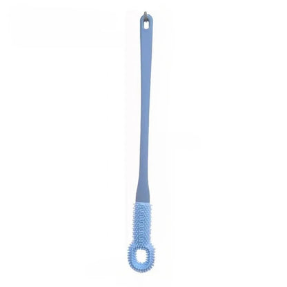 1pc Comfort Silicone Brush Long Handle Hand Brush Long Haired Toe Seam Soft Rubber Toe Gap Brush Daily Shower Foot Care Tools