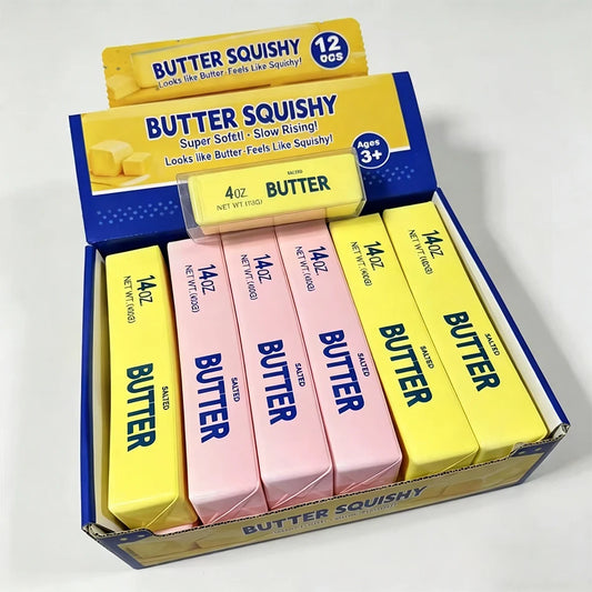 In Stock Butter Stick Squishy Toy Slow Rising Squeeze Toy Butter Bar Brick Squishy Fidget Toy Anti Stress Release Relax Gift