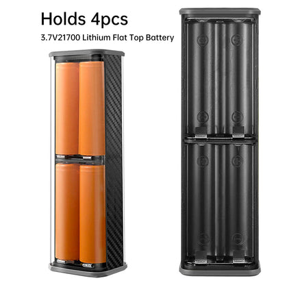 4*21700 DIY Power Bank Case PD22.5W Transparent Quick Charge Battery Box LED Screen Battery Case Kit With Light For Huawei