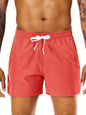 Men 2025 New  Summer Beach New Models Solid Color Fashion Leisure Comfortable Elastic Waist Double Pockets Cool Sports Shorts