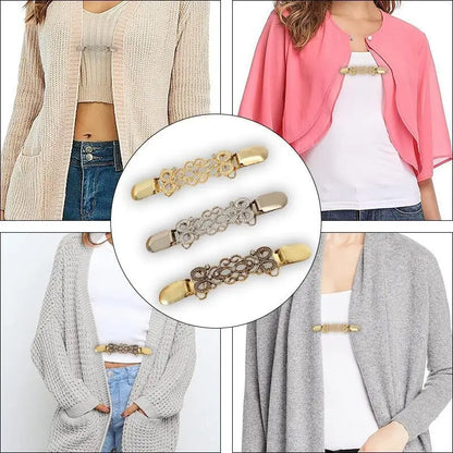 Fashion Sweater Clip Duck Clip Cardigan Buckle Shawl Brooch Blouse Pin Metal Clothes Decoration