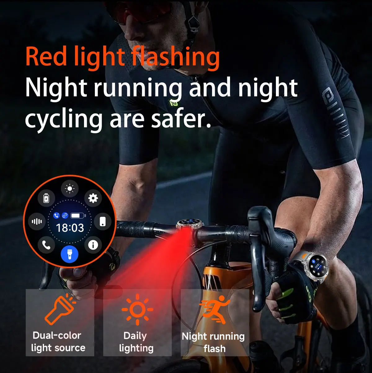 New 1400mAh Battery Sports Smart Watch 1.7” SOS+Flashlight Exercise Record Bluetooth Call Waterproof Health Watch For Android iO