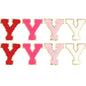 8pcs Sweet 26 Letters Towel Embroidery Patch Pink A-Z Self-adhesive Sticker Decoration For DIY Apparel Bag Crafts Accessories