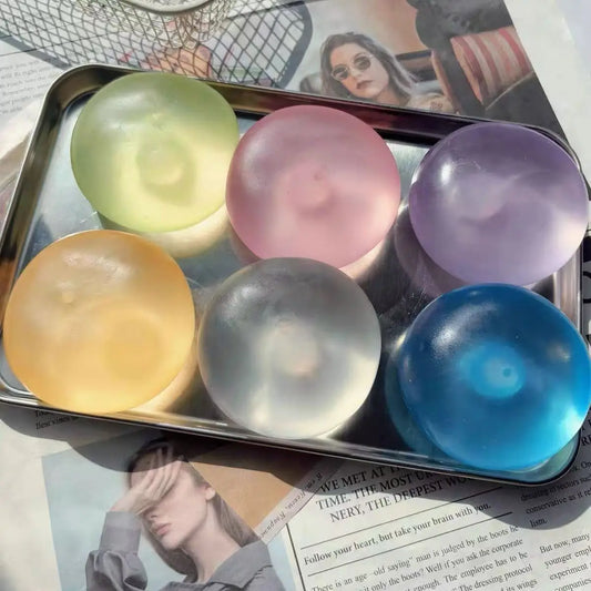 6cm Coconut Oil Stress Ball Shapeable Squeeze Ball Non-Bounce Fidget Toy ASMR Sensory Anti-Stress Festival Gift