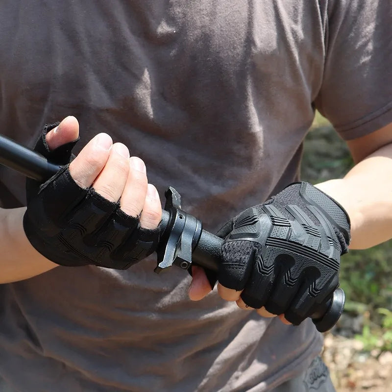 Tactical Fingerless Gloves Sports Airsoft Combat Paintball Shooting Hunting Driving Work Non-slip Anti-sweat Half Finger Men