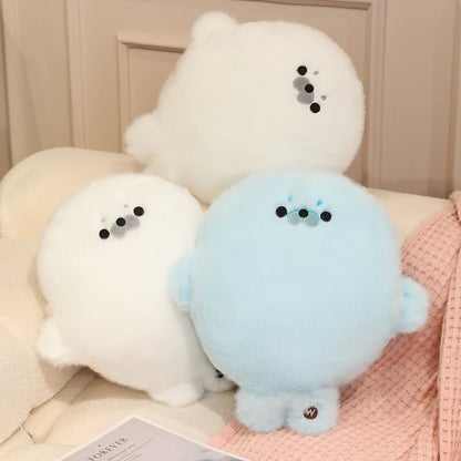 Chubby Cartoon Seal Plush Toys Cozy Soft Animal Hand Warmer Throw Pillow Office Nap Pillow Lovely Room Decor Xmas child Gift