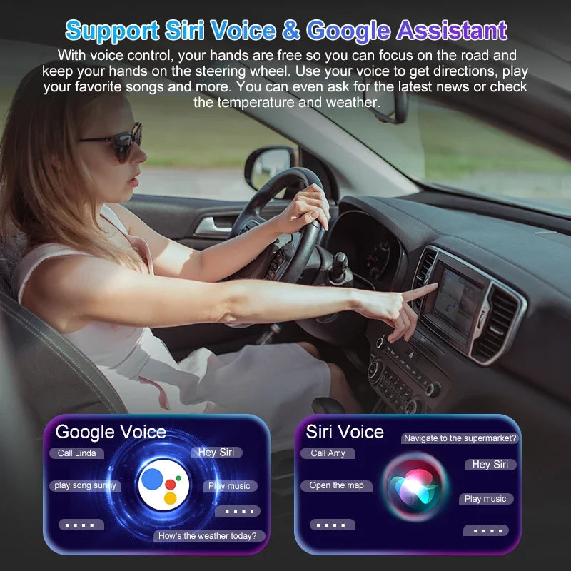Android 14 4+64G Wireless CarPlay Ai Box Kowankit Smart HDMI Plug & Play 5 in 1 Android Auto Car Tv Box For YouTube Netflix 2026