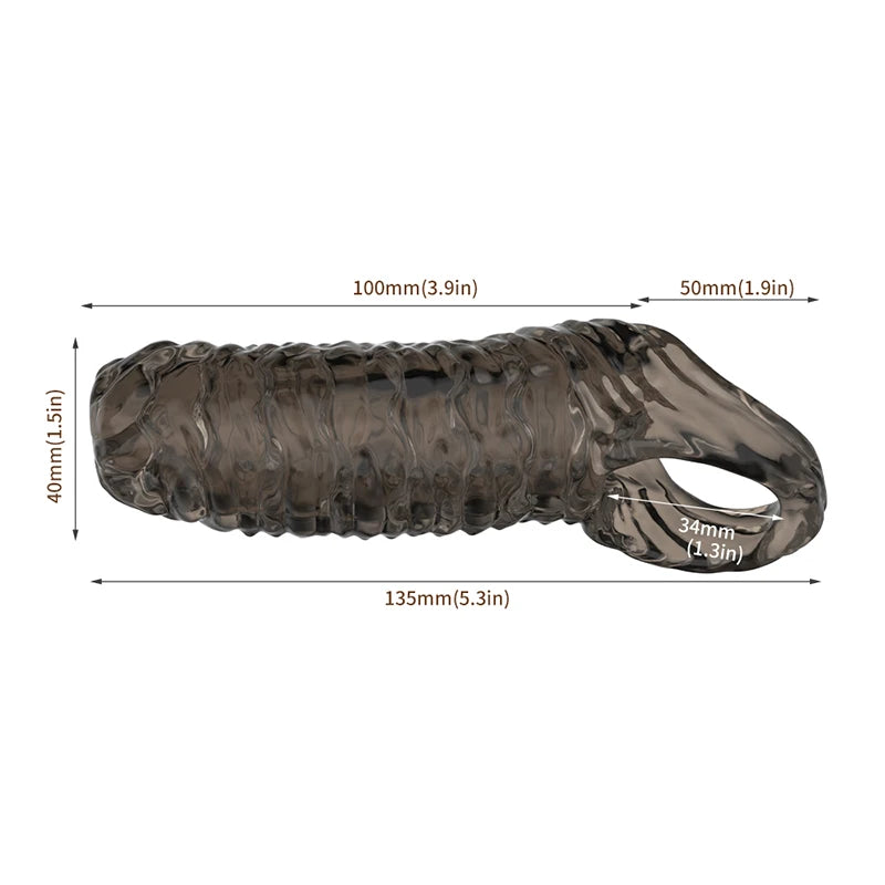 Penis Sleeve Reusable Sexy Toys for Men Penis Silicone Cock Sleeve Massage Adult Products For Woman Gay Penis Toys Sexual Goods