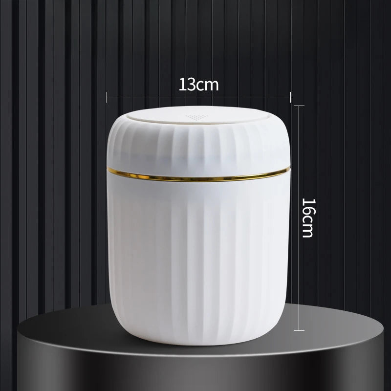 Mini Desktop Trash Can with Lid Garbage Waste Bin Organizer Bedroom Office Desk Storage Box Made Durable Plastic Home Supplies