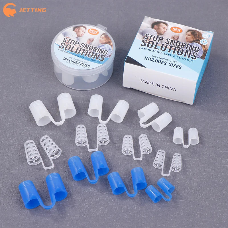 (New) 4/8Pcs Silicone Anti Snore Nasal Dilators Apnea Aid Snoring Nose Clip Nose Breathing Apparatus Devices