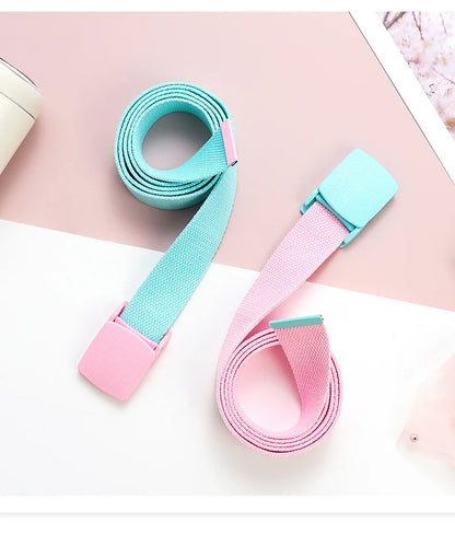 Colorful Canvas Tactical Belt Unisex Fashion Casual Luxury Trend Jeans Accessories Youth Nylon Girdle Cute Kids Hunting Belt