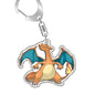 Keychain for Pokemon Charizard Vaporeon Leafeon Bag Charms Acrylic Anime Game Collectable Gifts Art Collection Toy Decoration