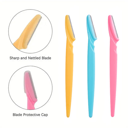 Portable Eyebrow Trimmer Blade Women's Face Shaver Safety Knife Makeup Scraper Hair Removal Tool for Eyebrow Epilation