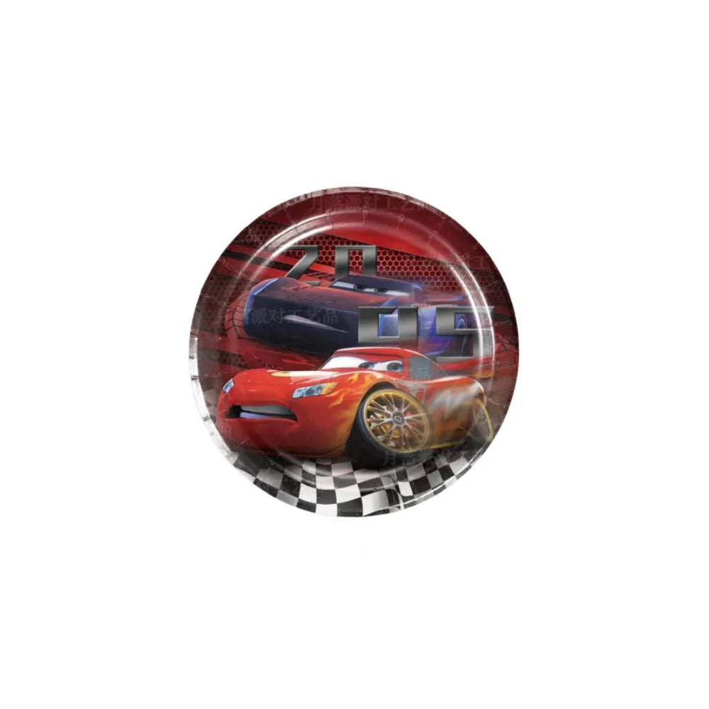 Cars Lightning McQueen Birthday Tableware Set Paper Cups Plates Tablecloth Napkins Banner Gift Bags Festive Event Essentials