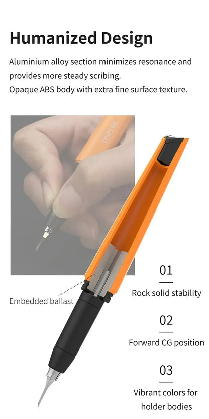 DSPIAE PT-TH PRO "WING"  Push Broach Push Knife Handle DIY Engraving Tool for Assembly Model Building Hobby Tools