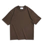 WAVLATII Oversized Summer T Shirts for Women Men Brown Casual Female Korean Streetwear Tees Unisex Basic Solid Young Cool Tops