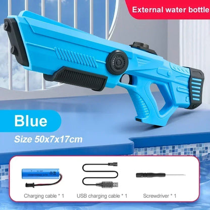Children's Fully Automatic Water Storage Gun Large Capacity Electric Water Absorbing Toy Gun Summer Outdoor Water Toy Gift
