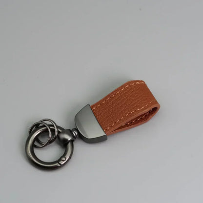 Short Lovely Leather Keychain Vintage Personalized Keyring Custom Logo Name Car Key Holder Chain Laser Engrave Women Charm Gift