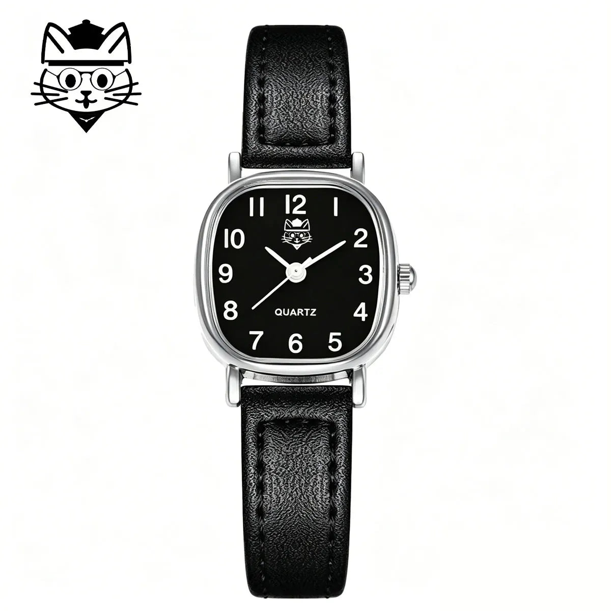 Korean version of the trendy ladies watch fashion small Arab quartz watch leather strap watch