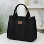 Solid Color Lunch Bag, Tote Bag with Foil Inner Zipper Closure Large Capacity Portable, Work, School, Utility Bag with Meals