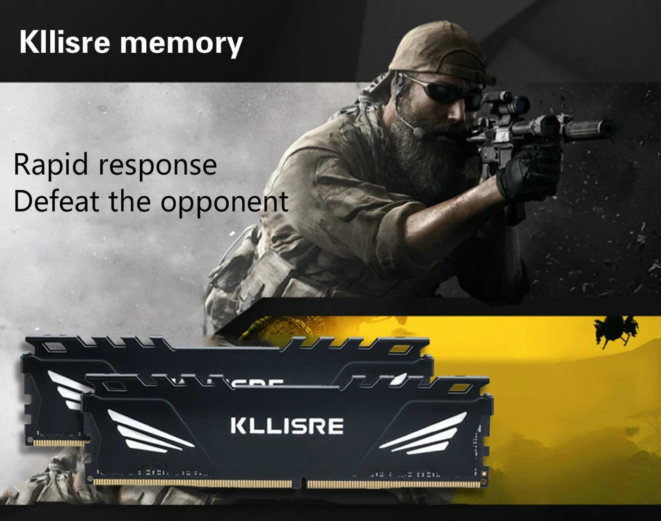 Kllisre Memória DDR4 RAM 8GB 4GB 16GB 2400 2666 3200mhz DIMM Desktop Memory