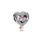2025 Hot selling 925 Silver Pink Bird Moon Pendant Suitable for European Bracelets DIY Accessories Women's Charm Jewelry Gifts