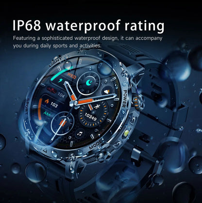 2026 Nowy Wojskowy CZOŁG Smartwatch Połączenia Bluetooth Wodoodporność 10ATM Bateria 1400mAh Monitorowanie Tętna Zegarek Sportowy Outdoor Męski
