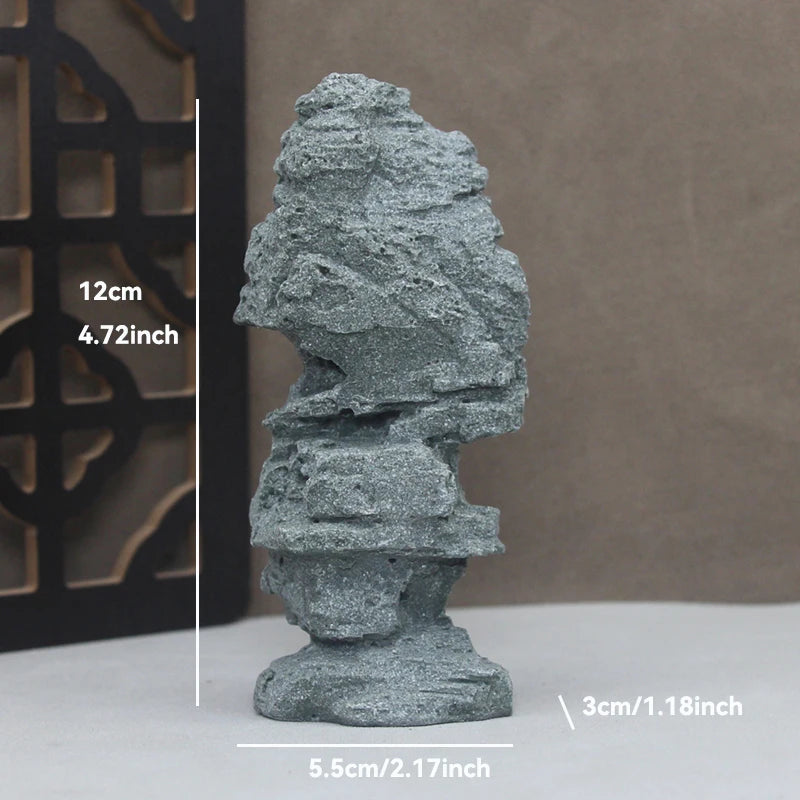 Sandstone Stone Miniature Mountain Fairy Garden Bonsai Rockery Lanscaping Ornaments Aquarium Decoration Accessories Home Decor
