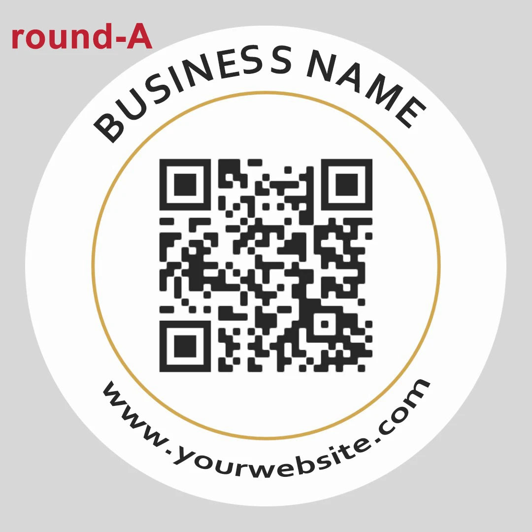 48PCS Customizable Enterprise Website Logo QR Code Stickers - Square/Circular Design with Adhesive Backing, Gift Packaging