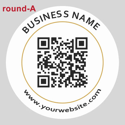 48PCS Customizable Enterprise Website Logo QR Code Stickers - Square/Circular Design with Adhesive Backing, Gift Packaging